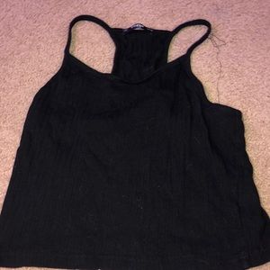 black ripped tank top